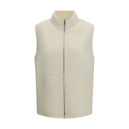RIER Beige Fleece Wool Sleeveless Jacket