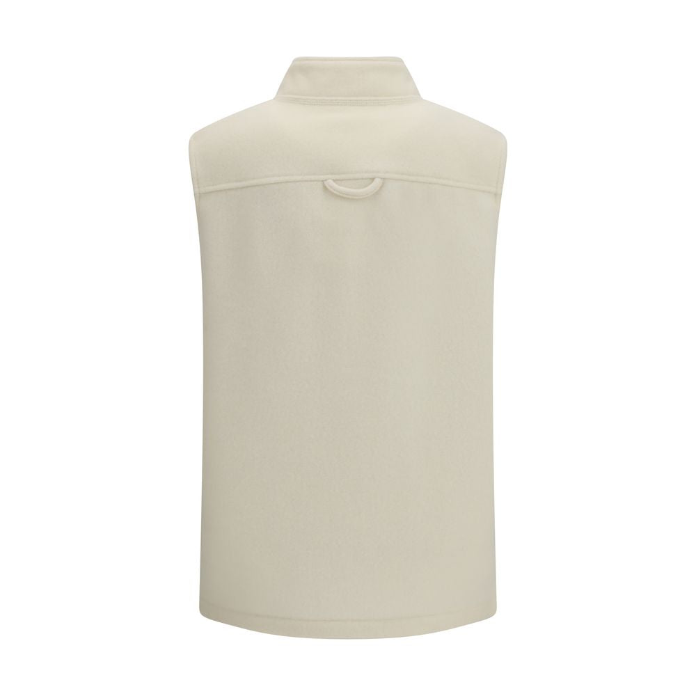 RIER Beige Fleece Wool Sleeveless Jacket
