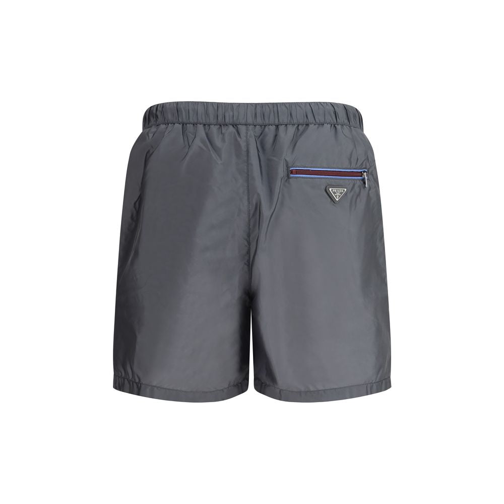 Prada Gray Re-Nylon Swim Shorts
