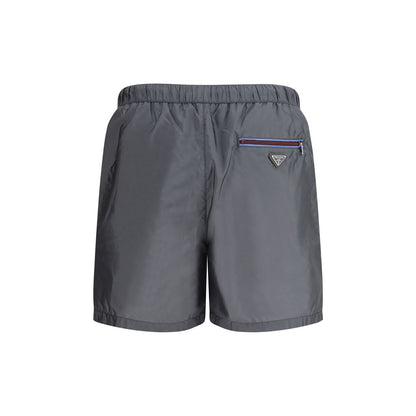 Prada Gray Re-Nylon Swim Shorts