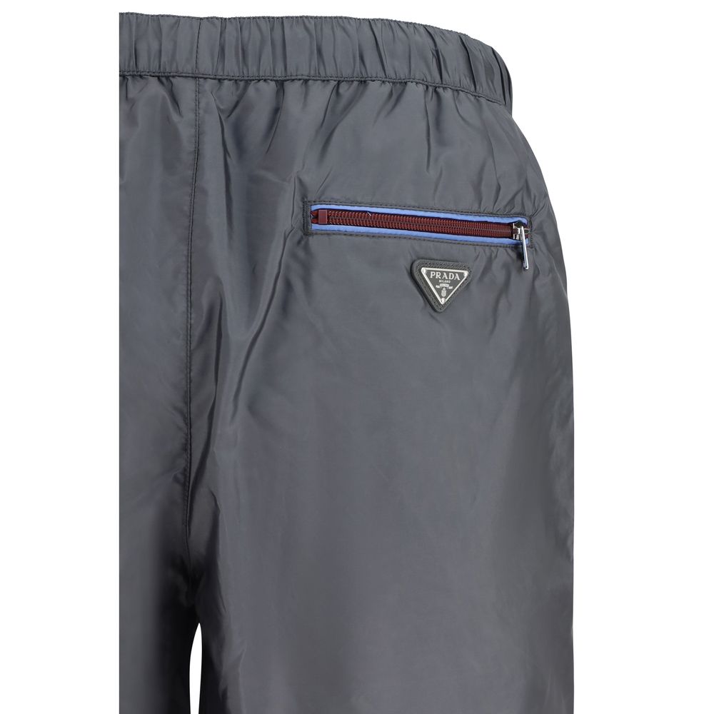 Prada Gray Re-Nylon Swim Shorts