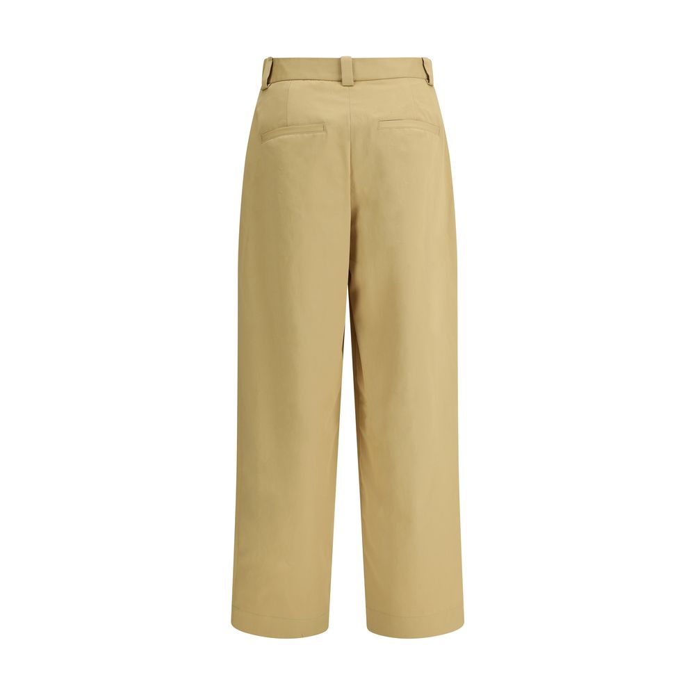 Khaite Beige Cotton Casual Pants