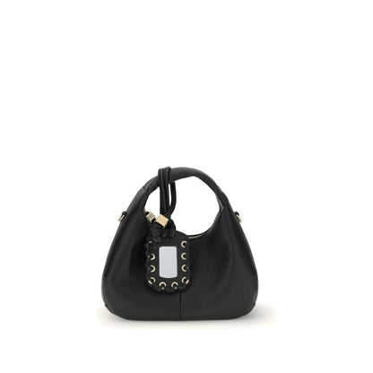 Ganni Black Hobo Mini Handbag