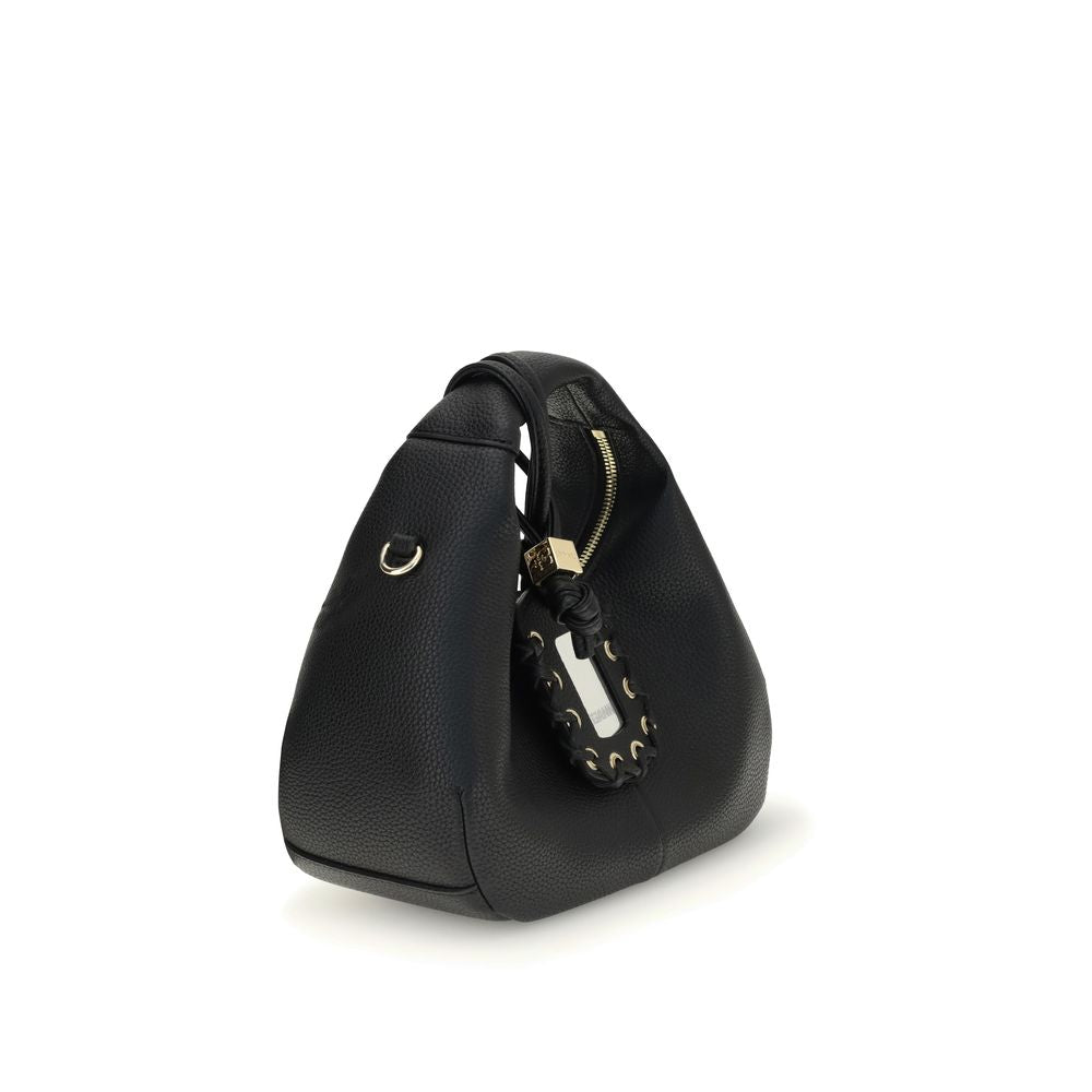 Ganni Black Hobo Mini Handbag