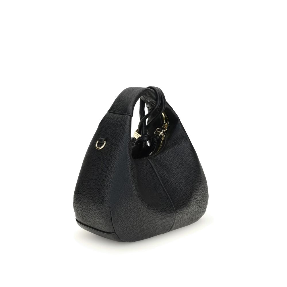Ganni Black Hobo Mini Handbag