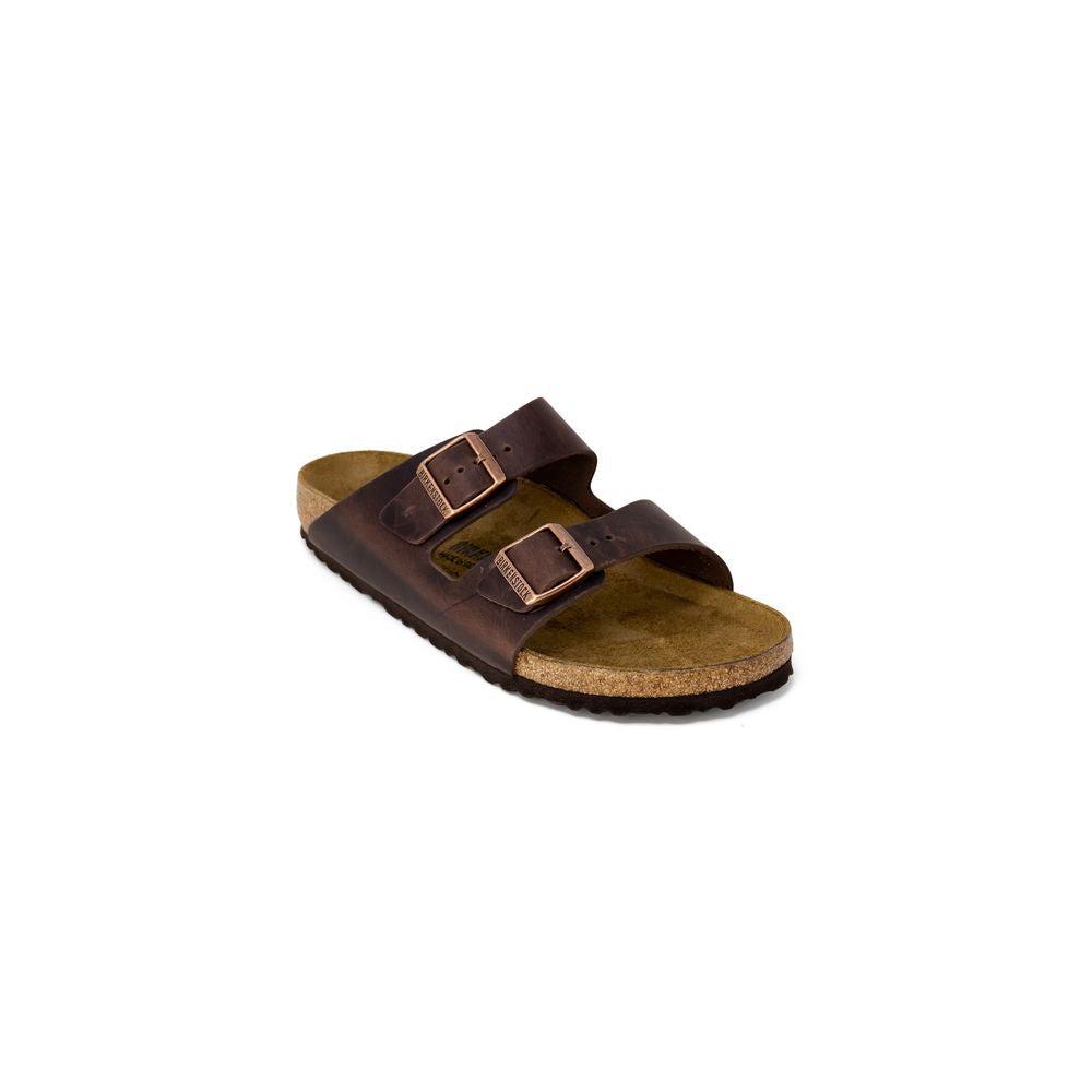 Birkenstock Brown Leather Slippers - BIRKENSTOCK ARIZONA BS 052533
