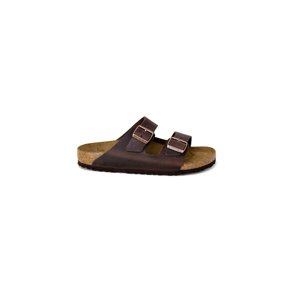 Birkenstock Brown Leather Slippers - BIRKENSTOCK ARIZONA BS 052533