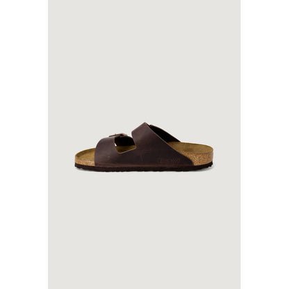 Birkenstock Brown Leather Slippers - BIRKENSTOCK ARIZONA BS 052533