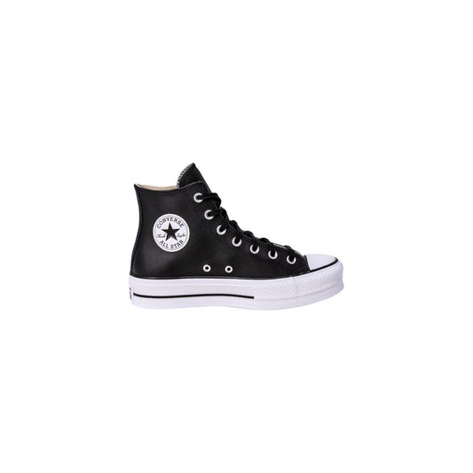 Converse Black Polyethylene Platform Sneakers
