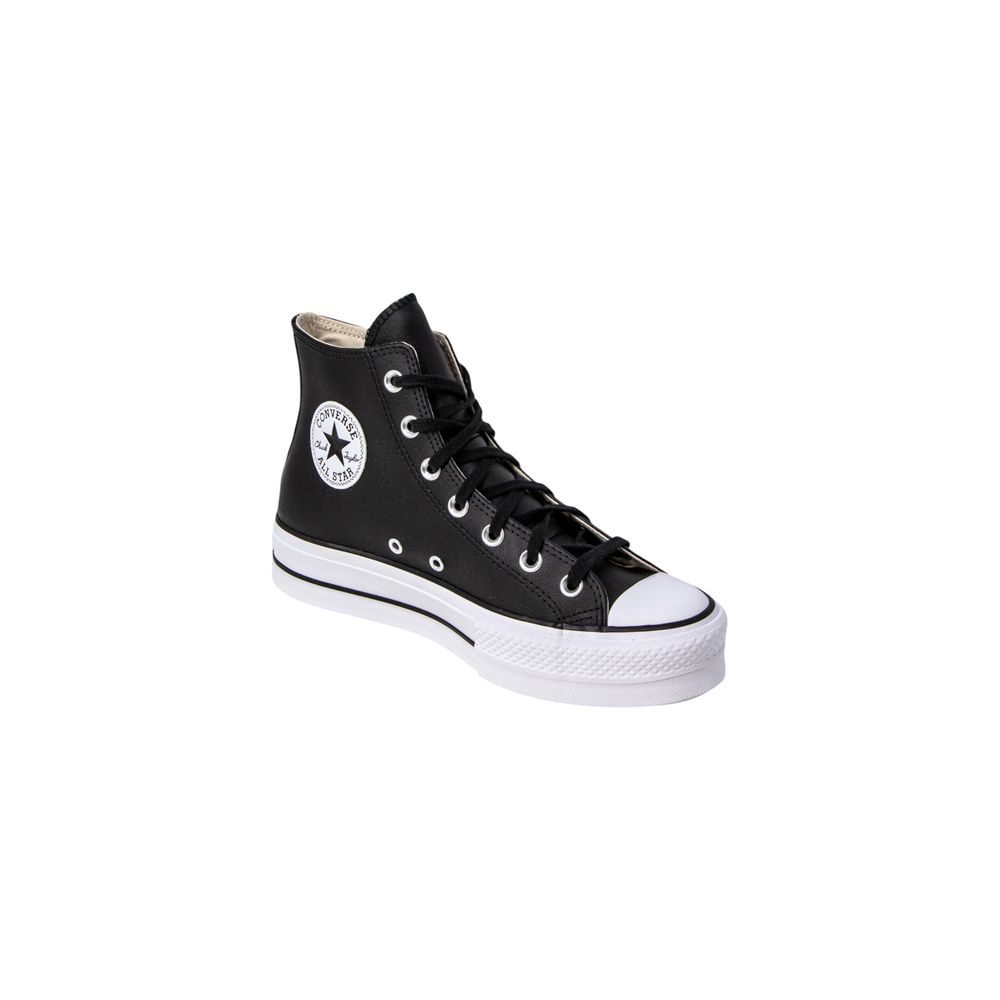 Converse Black Polyethylene Platform Sneakers