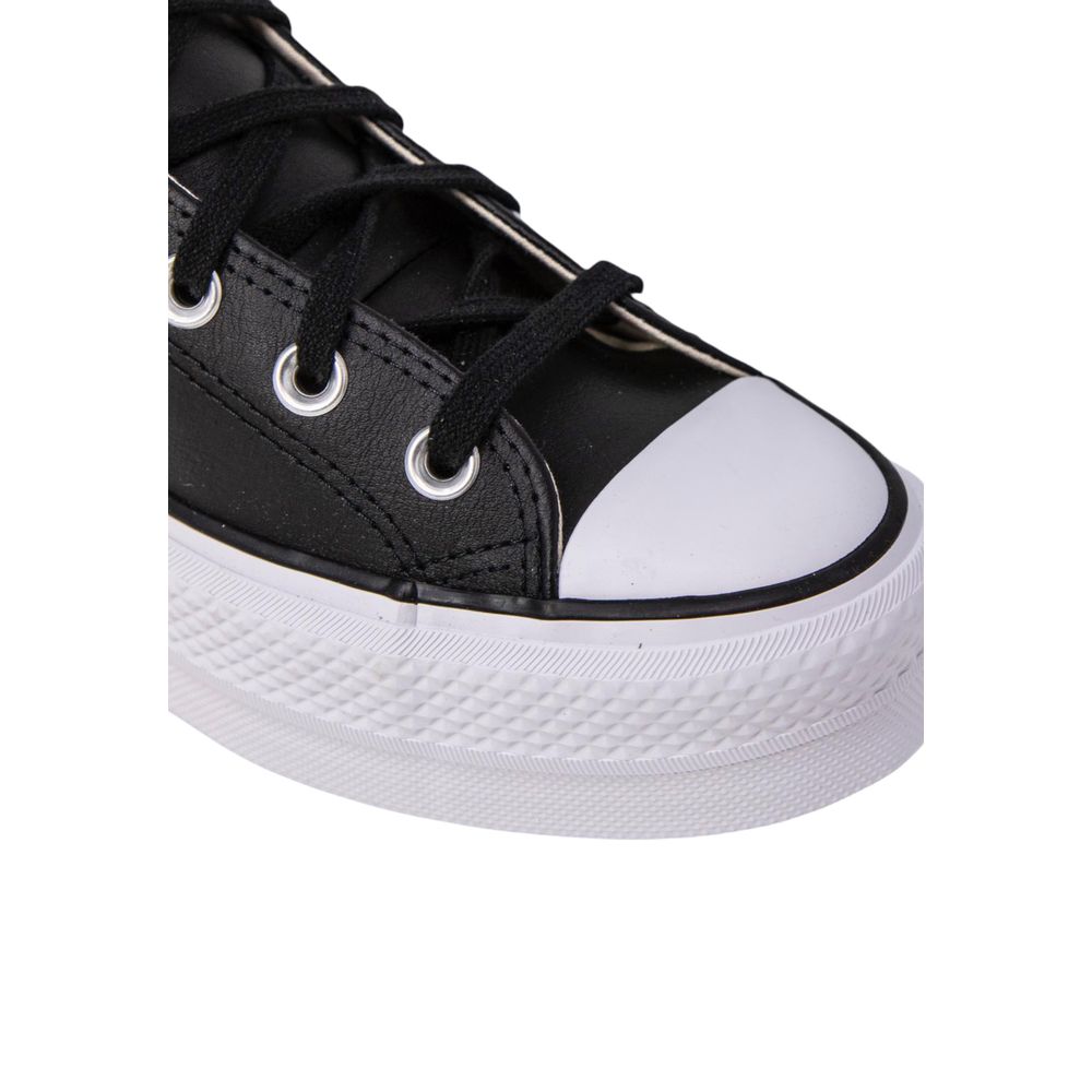 Converse Black Polyethylene Platform Sneakers