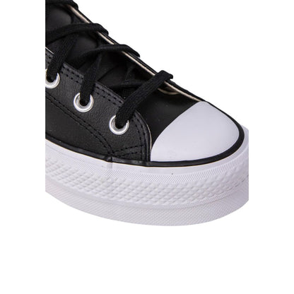 Converse Black Polyethylene Platform Sneakers