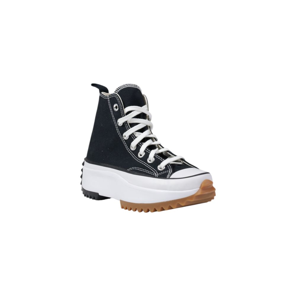 Converse RUN STAR HIKE Black And White Fabric Chunky Sneakers