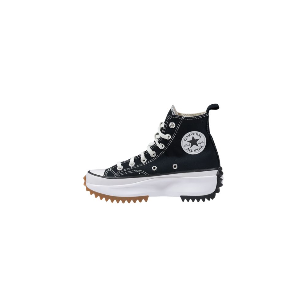 Converse RUN STAR HIKE Black And White Fabric Chunky Sneakers