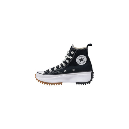 Converse RUN STAR HIKE Black And White Fabric Chunky Sneakers