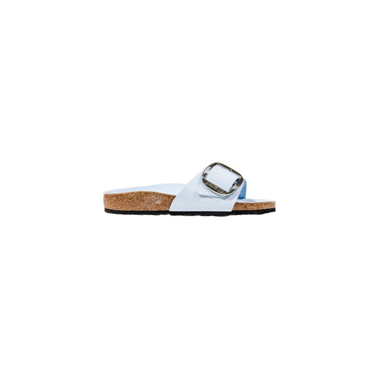Birkenstock Madrid Big Buckle Blue Artificial Leather Flat Sandals