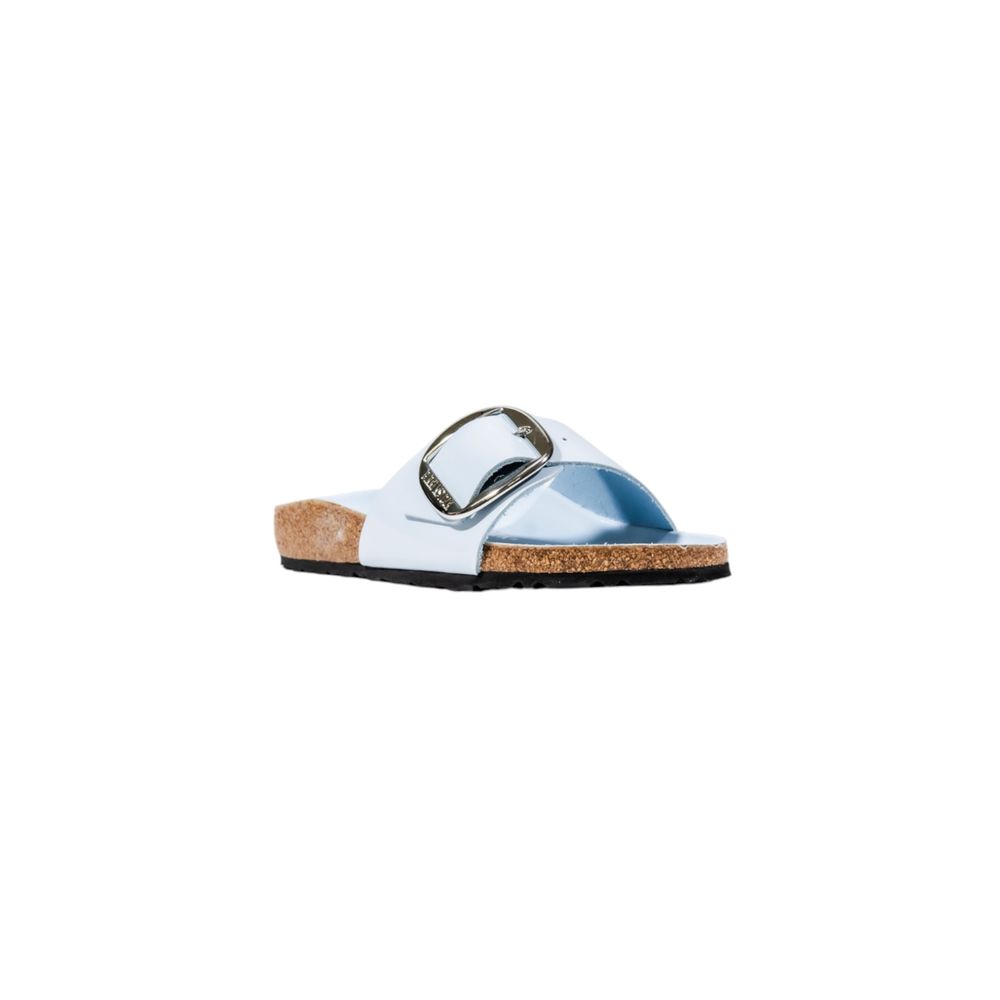 Birkenstock Madrid Big Buckle Blue Artificial Leather Flat Sandals