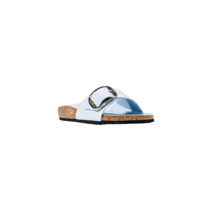 Birkenstock Madrid Big Buckle Blue Artificial Leather Flat Sandals