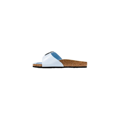 Birkenstock Madrid Big Buckle Blue Artificial Leather Flat Sandals