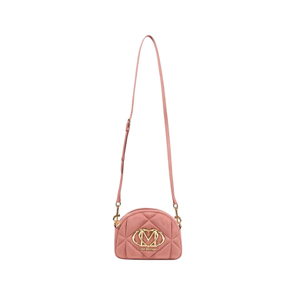 Love Moschino Pink Suede Leather Handbag BORSA VELOUR PL JC4315PP0N