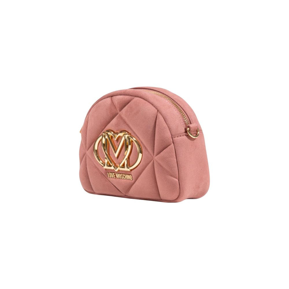 Love Moschino Pink Suede Leather Handbag BORSA VELOUR PL JC4315PP0N