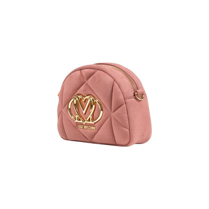 Love Moschino Pink Suede Leather Handbag BORSA VELOUR PL JC4315PP0N