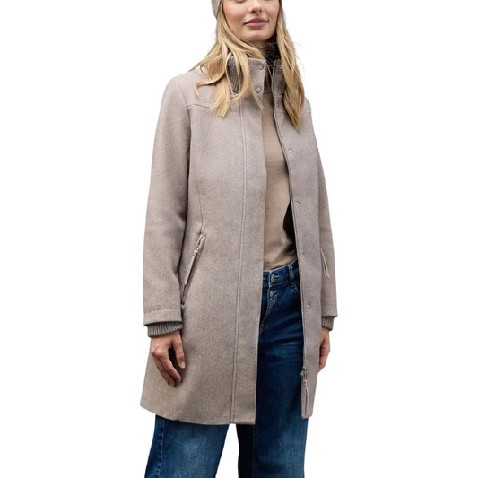 Street One Gray Polyester Teddy Coat