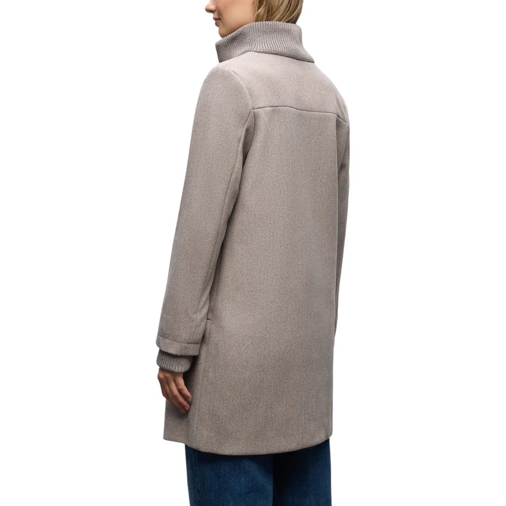Street One Gray Polyester Teddy Coat