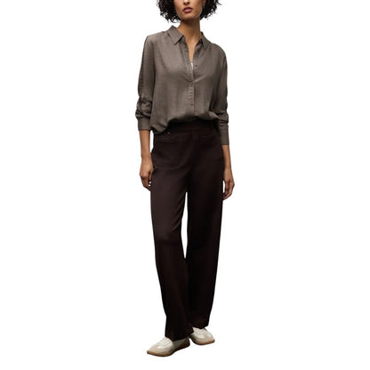 Street One Brown Viscose Blouse - Elegant Long-Sleeved Shirt for Every Occasion