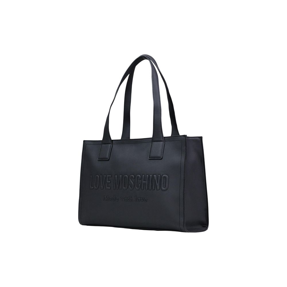 Love Moschino Black Faux Leather Handbag