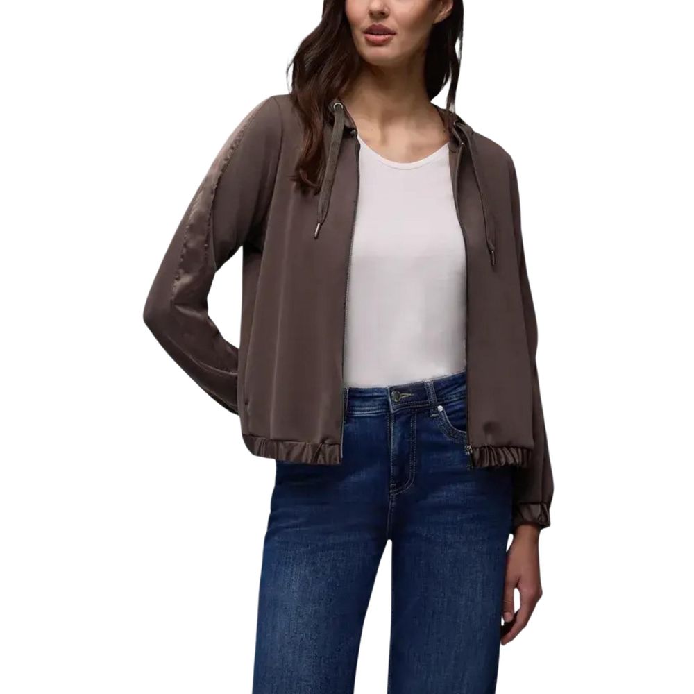Street One Brown Modal Hoodie - Urban Chic Meets Comfort