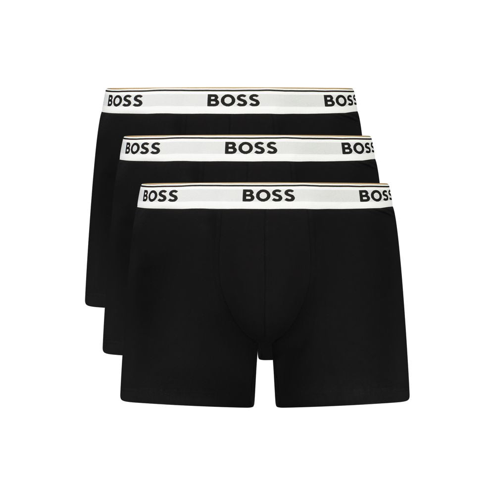 Hugo Boss Black Cotton Men Boxer Shorts