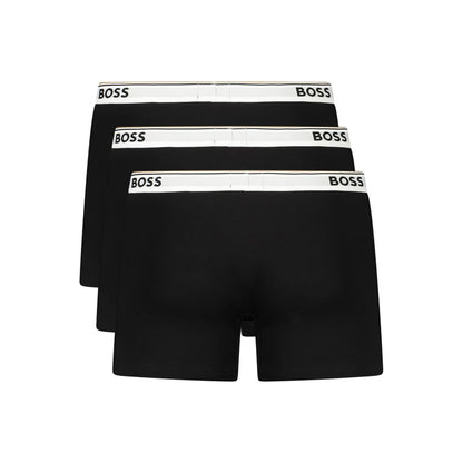 Hugo Boss Black Cotton Men Boxer Shorts
