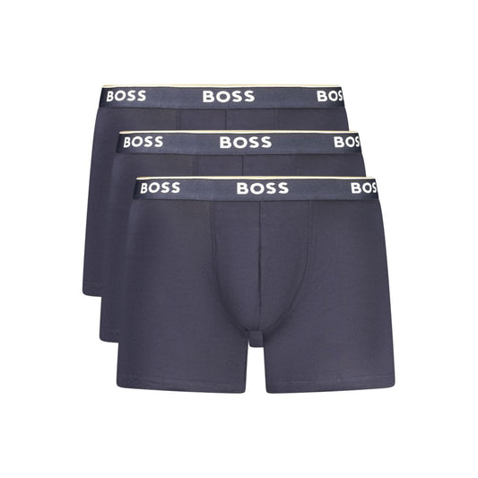 Hugo Boss Blue Cotton Men's Boxer Shorts 3 Pack