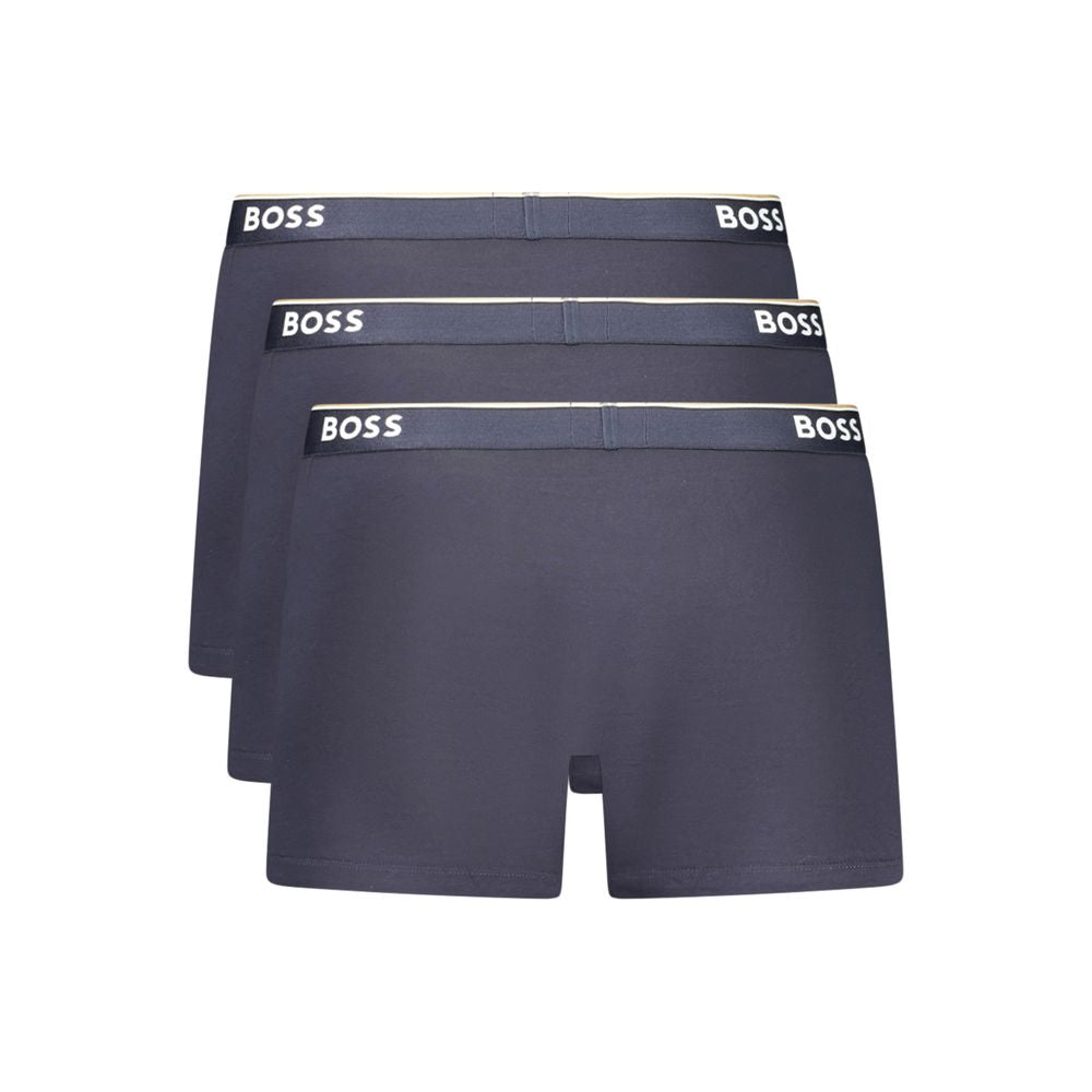 Hugo Boss Blue Cotton Men's Boxer Shorts 3 Pack