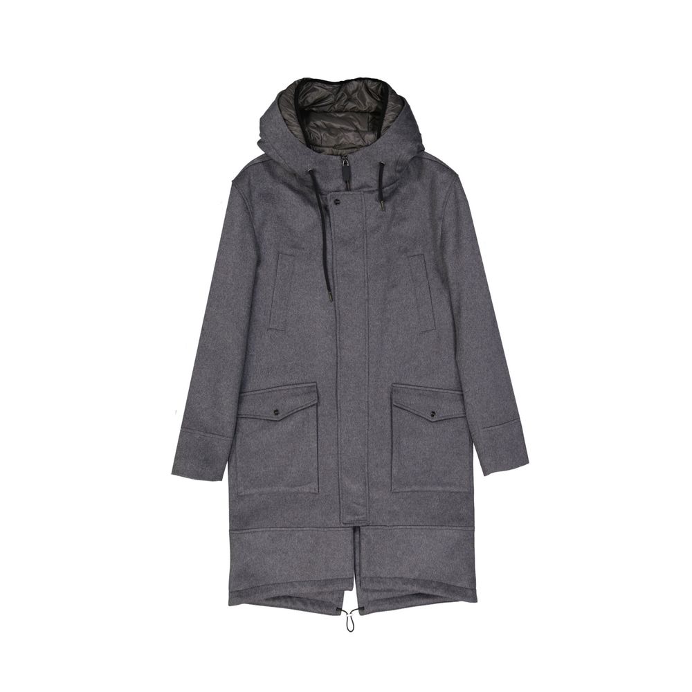 Herno Gray Cashmere Coat for Men