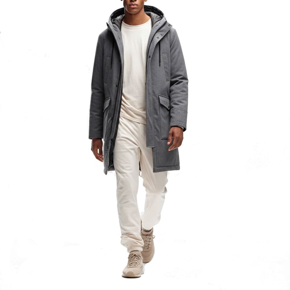Herno Gray Cashmere Coat for Men