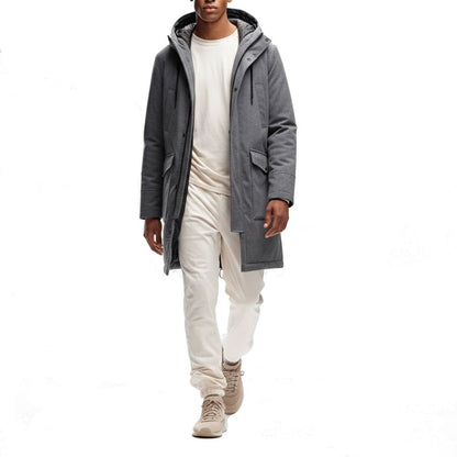Herno Gray Cashmere Coat for Men
