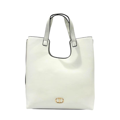 Twinset White PU Women Handbag - Elegant & Functional