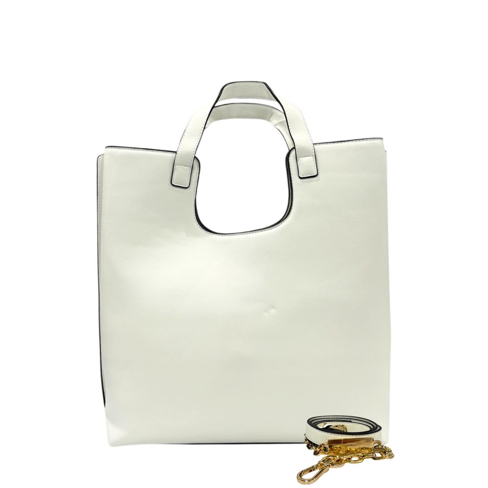 Twinset White PU Women Handbag - Elegant & Functional