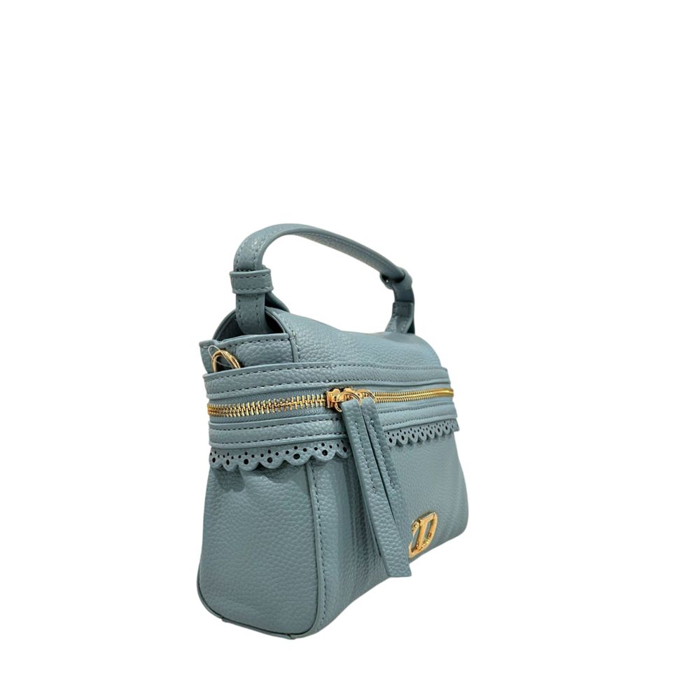 Twinset Blue PU Women Handbag - Compact Luxury with a Chic Edge