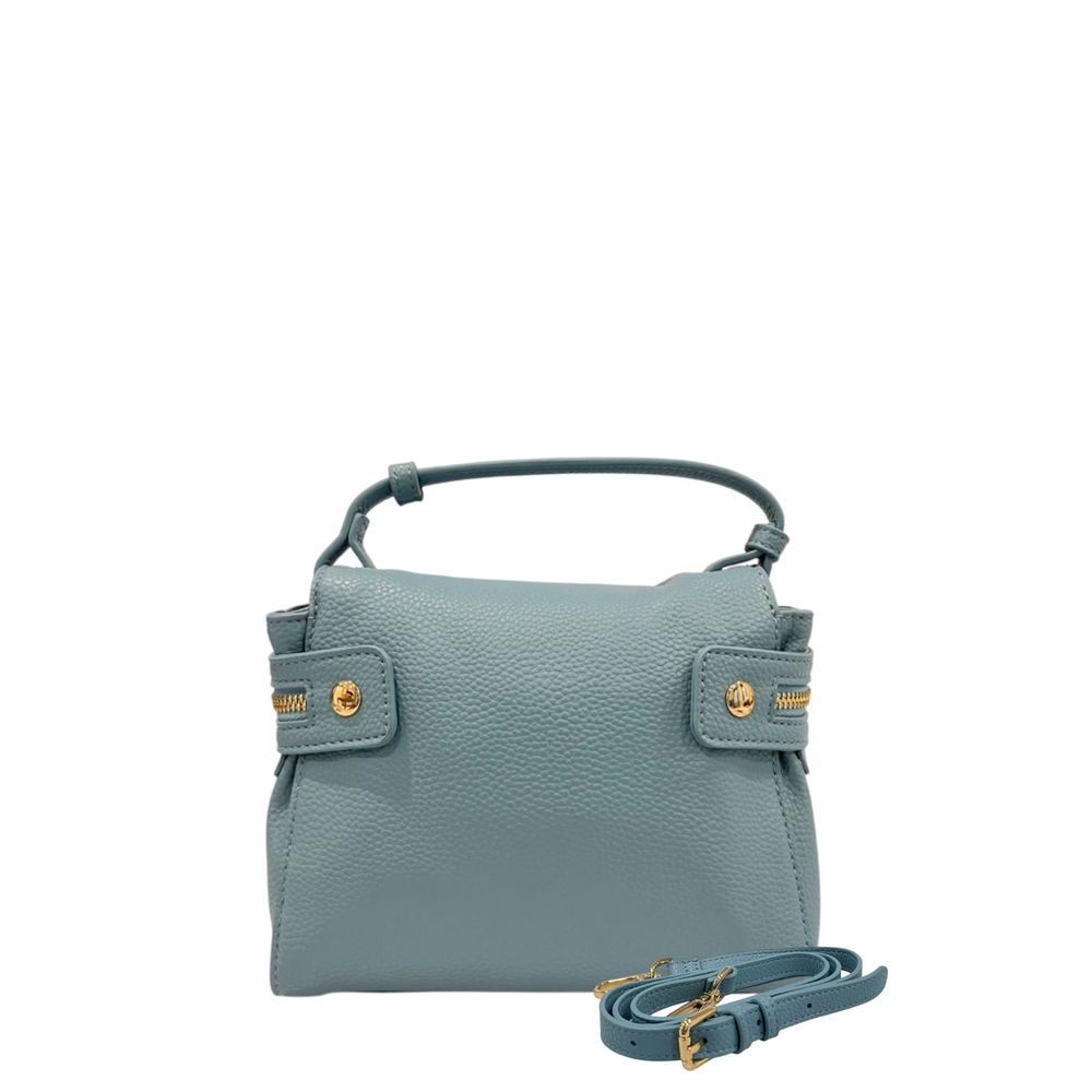 Twinset Blue PU Women Handbag - Compact Luxury with a Chic Edge