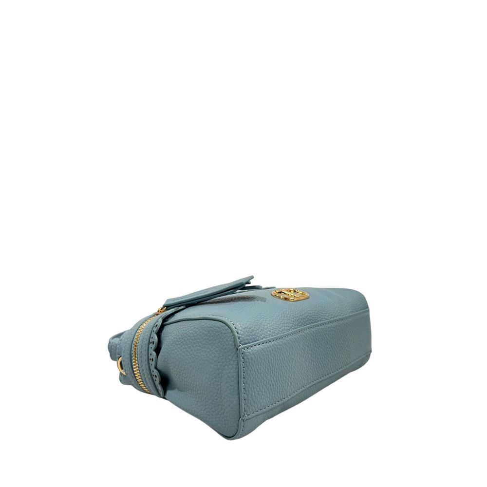 Twinset Blue PU Women Handbag - Compact Luxury with a Chic Edge