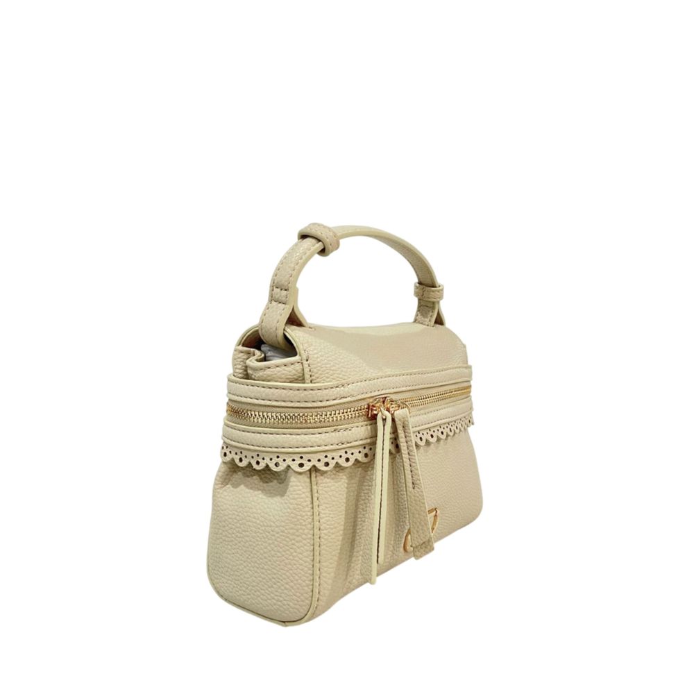 Twinset Beige Polyethylene Shoulder Bag - Mini Handbag with Adjustable Strap