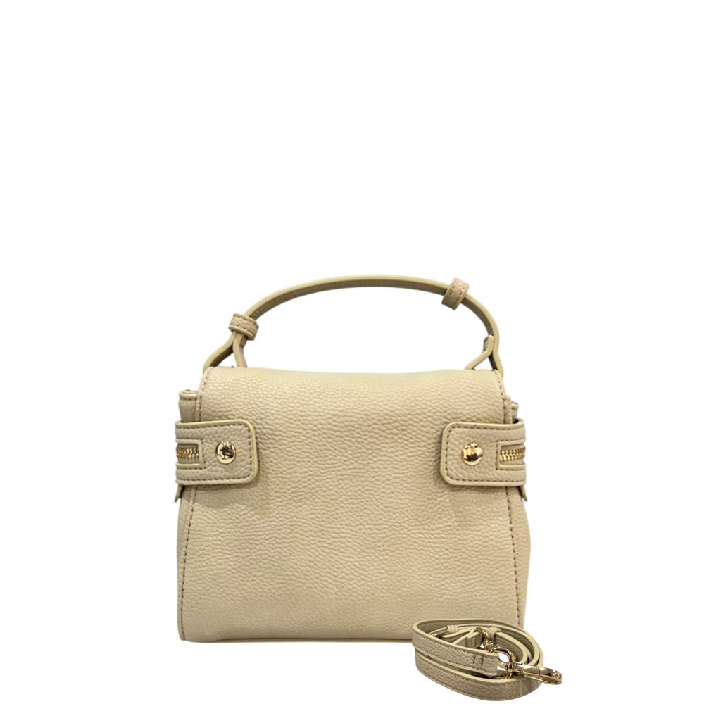 Twinset Beige Polyethylene Shoulder Bag - Mini Handbag with Adjustable Strap