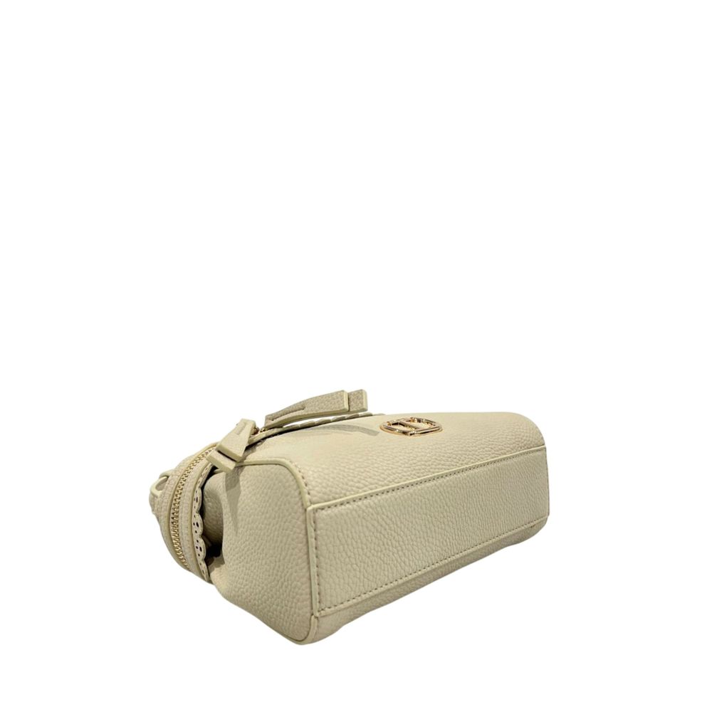 Twinset Beige Polyethylene Shoulder Bag - Mini Handbag with Adjustable Strap