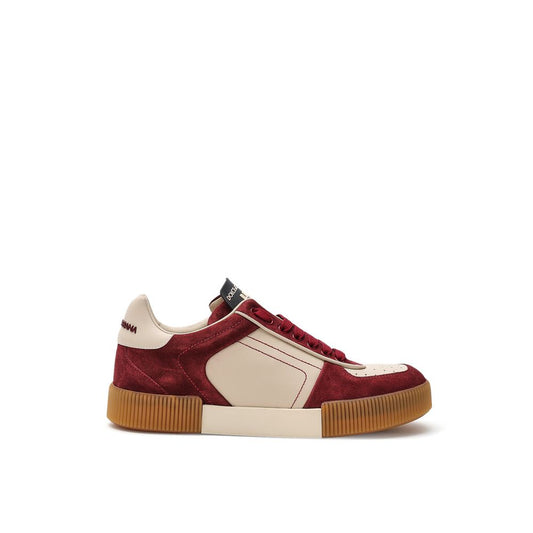 Dolce & Gabbana White Leather Low-Top Sneakers
