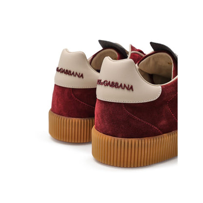 Dolce & Gabbana White Leather Low-Top Sneakers