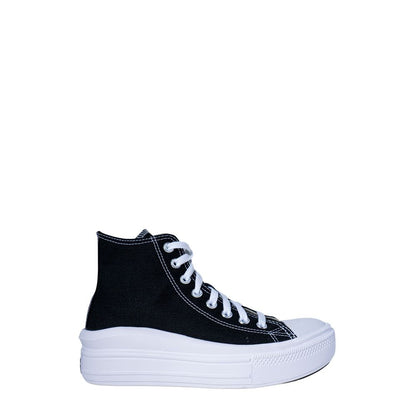 Converse Black Cotton Platform Sneakers