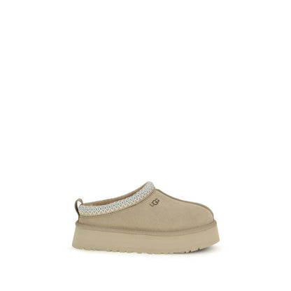 UGG Sand Beige Calf Leather Tazz Slipper Mules